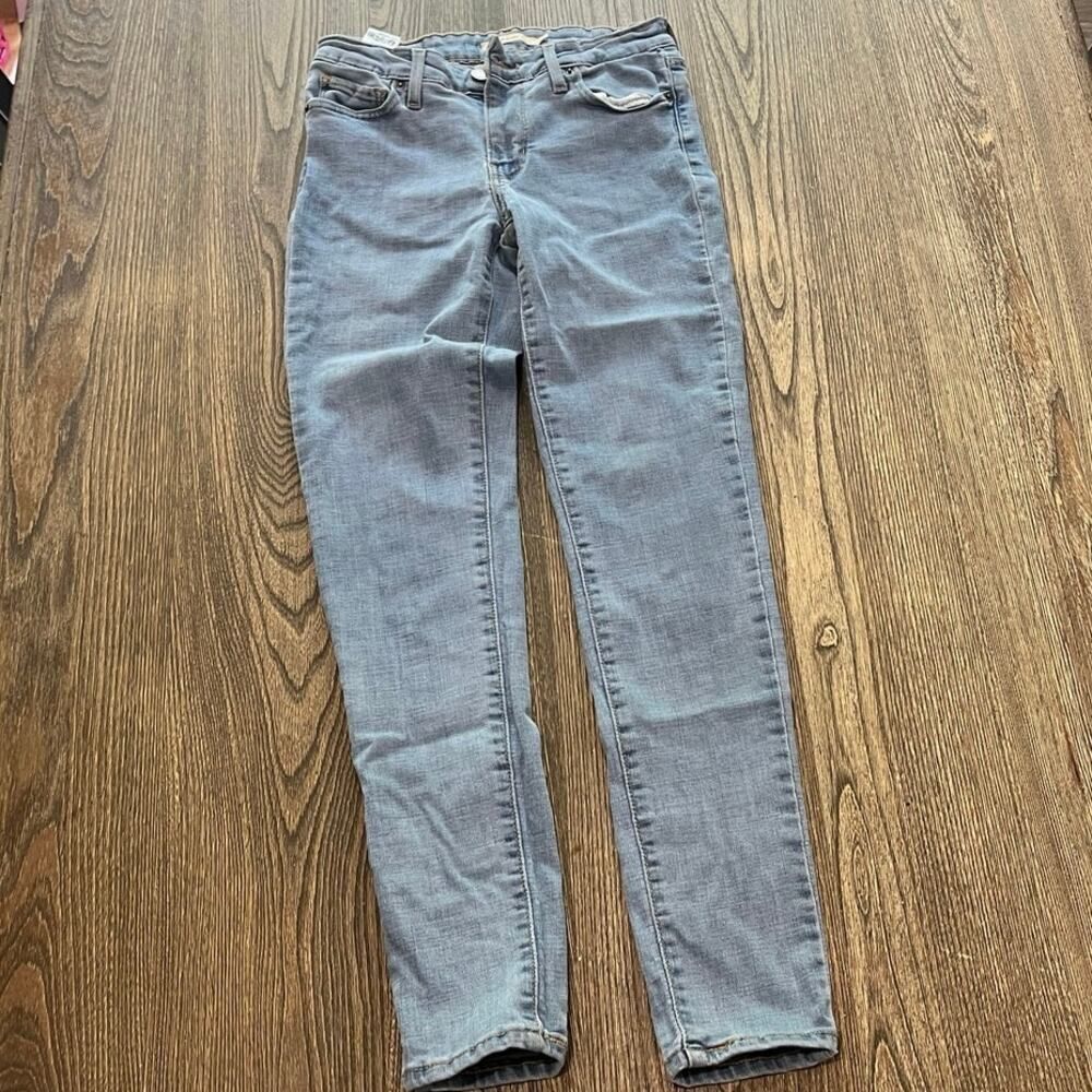 Levi's Womens 711 Skinny Jeans High Rise Denim Light Wash Blue Size 26x30